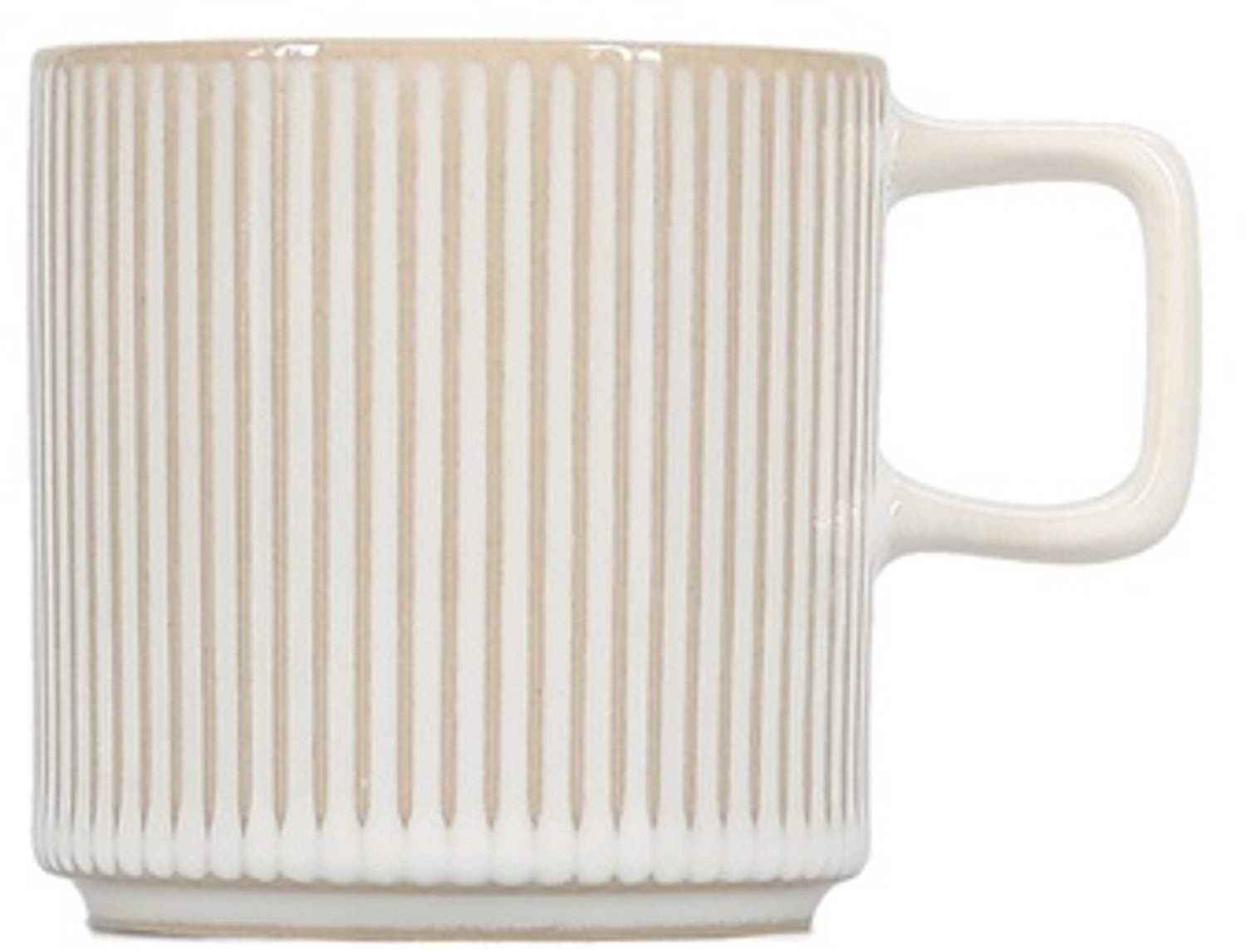Fameilleur kop 22cl beige Silva set van 4 - stenen koffiekop en theekop, voor koffie, cappuccino en thee, vaatwasser- en magnetronbestendig, voedselveilig, servies voor thuis, restaurant en horeca, mooi als cadeau