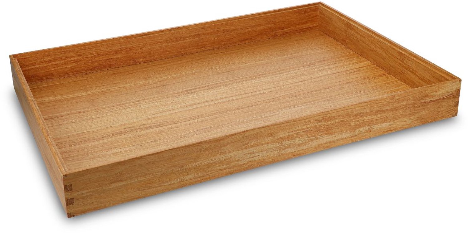 Fameilleur dienblad 60x40xH6,5cm bamboe Arbor - houten decoratief serveerblad, voor serveren, ontbijt en decoratie, voedselveilig, woondecoratie voor modern interieur, mooi als cadeau