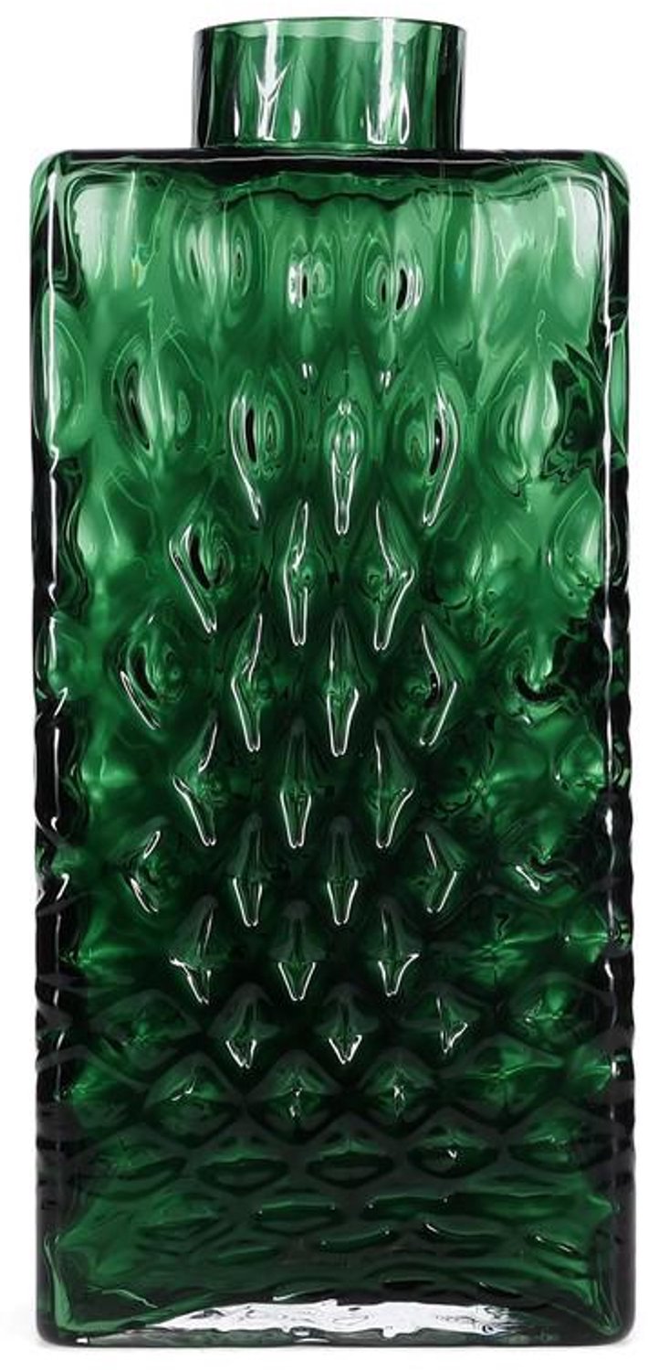 Fameilleur vaas 15x9xH33cm botanic groen Lior - glazen decoratieve bloemenvaas, voor bloemen, takken en droogbloemen, woondecoratie voor modern interieur, mooi als cadeau