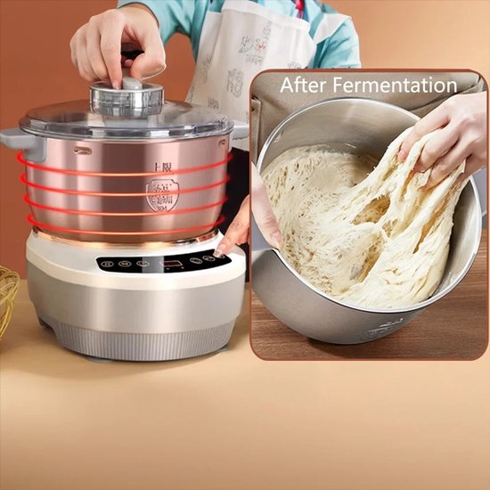 Lifero Keukenmixer 200W – Deegmachine 5L - Keukenmachine LCD-scherm – Keukenrobot met Kneedmes – Mixer met Mengkom - Mix Machine — afbeelding 5