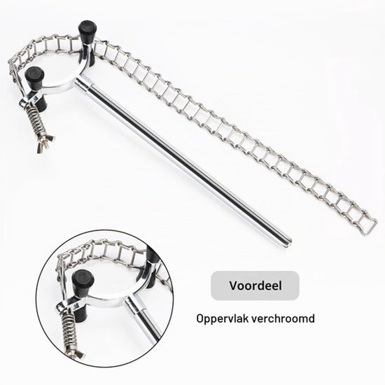Lab Kettingklem Houder, 40-145 mm Houdmaat Verstelbare Laboratoriumglaswerk Kettingklem voor Bekers, Kolven, Condensors Bevestiging Labaccessoires — afbeelding 4