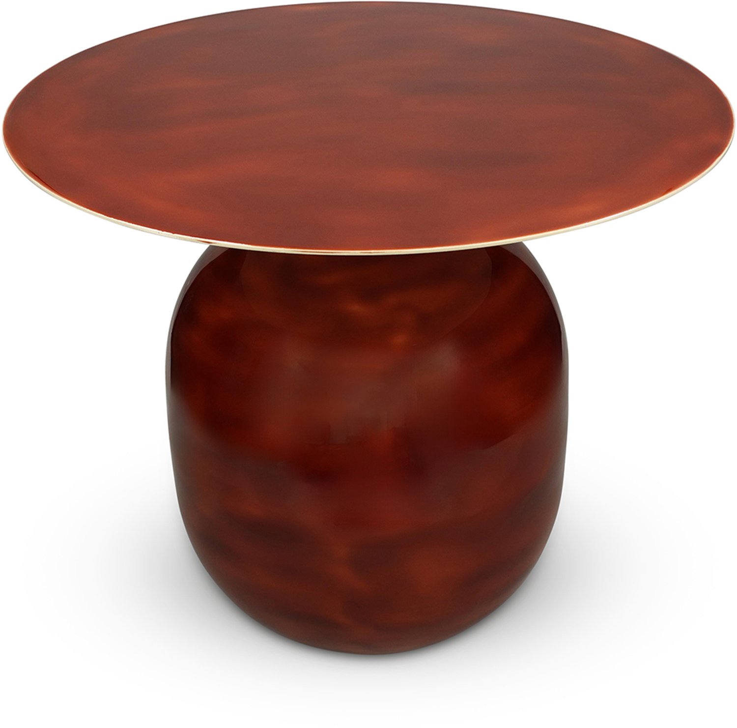 Fameilleur bijzettafel 50xH40cm metaal terracotta Mio - metalen design salontafel, voor woonkamer, slaapkamer en hoek naast de bank, woondecoratie voor modern interieur, mooi als cadeau
