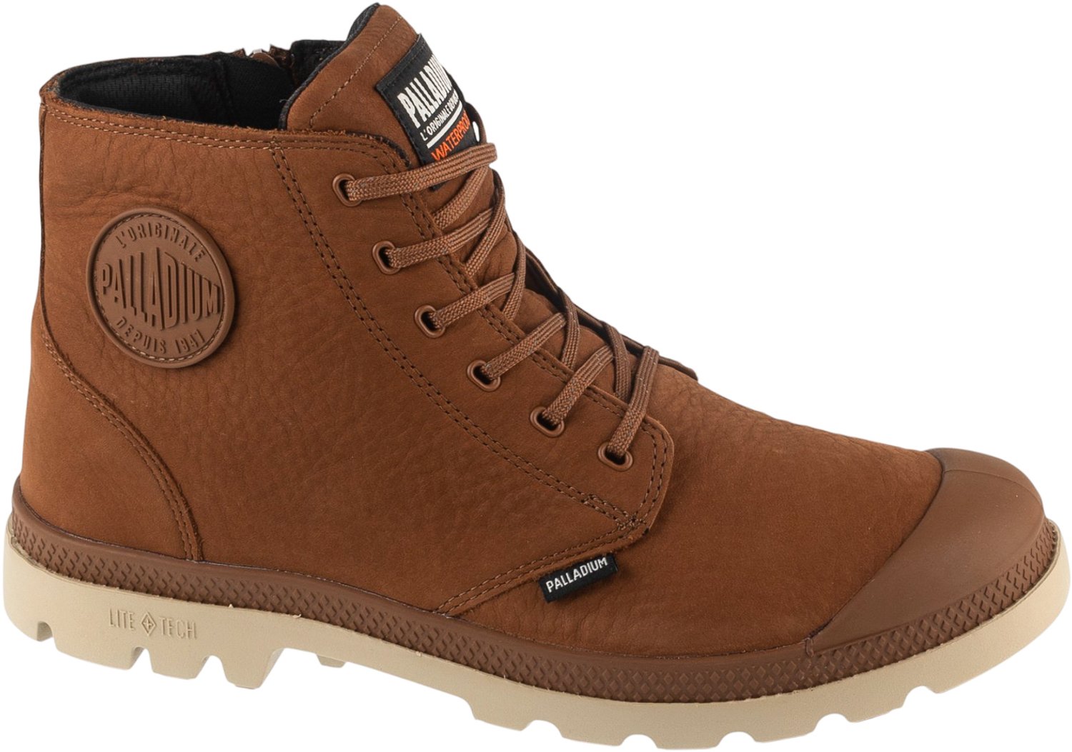 Palladium Pampa Lite Zip WP Unisex Sneakers Bruin