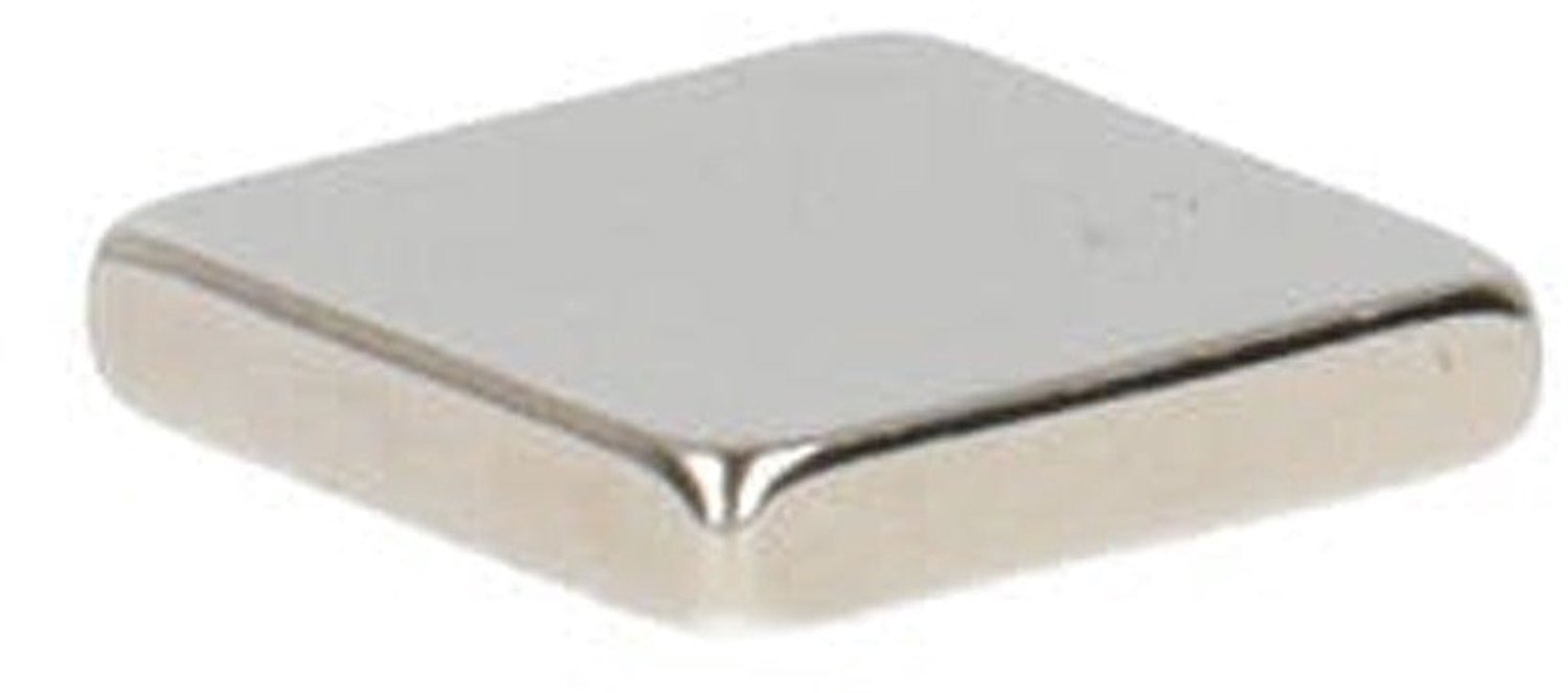 Neodymium Blokmagneet 10 x 10 x 2 mm N48 NiCuNi – 20 stuks