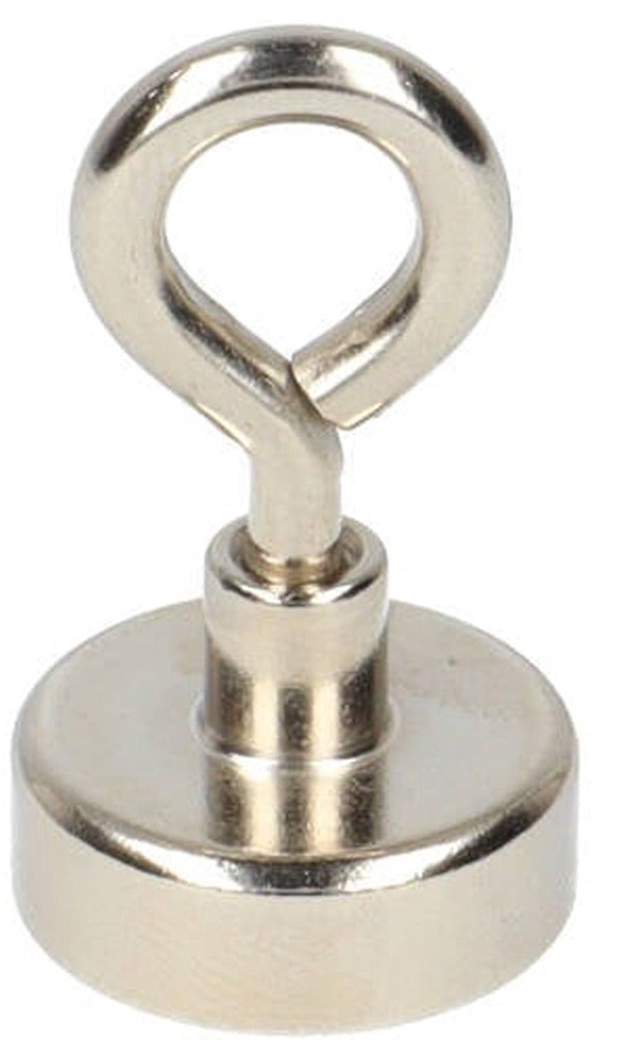 Neodymium Oogmagneet Ø20 x 7 mm N40 stalen pot NiCuNi – 4 stuks