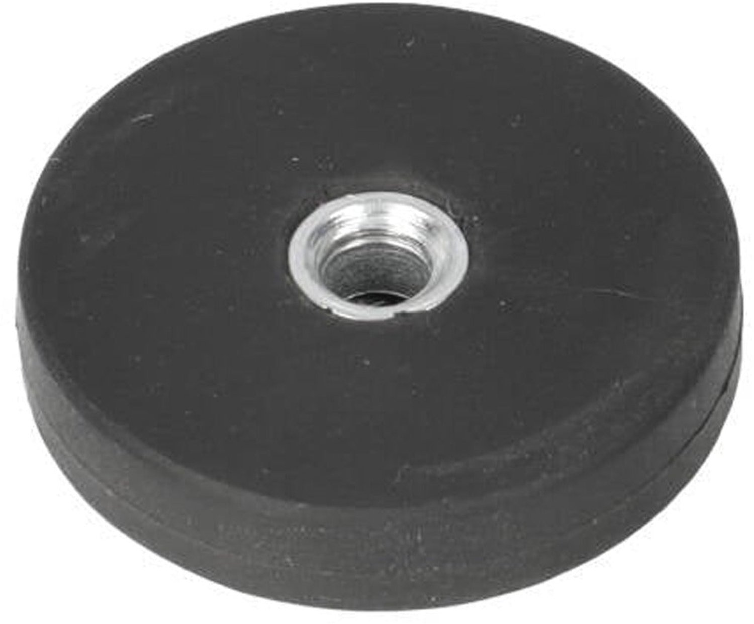 Neodymium Rubber Potmagneet Ø31 x 6 mm N40 inwendig schroefdraad M5 – 3 stuks