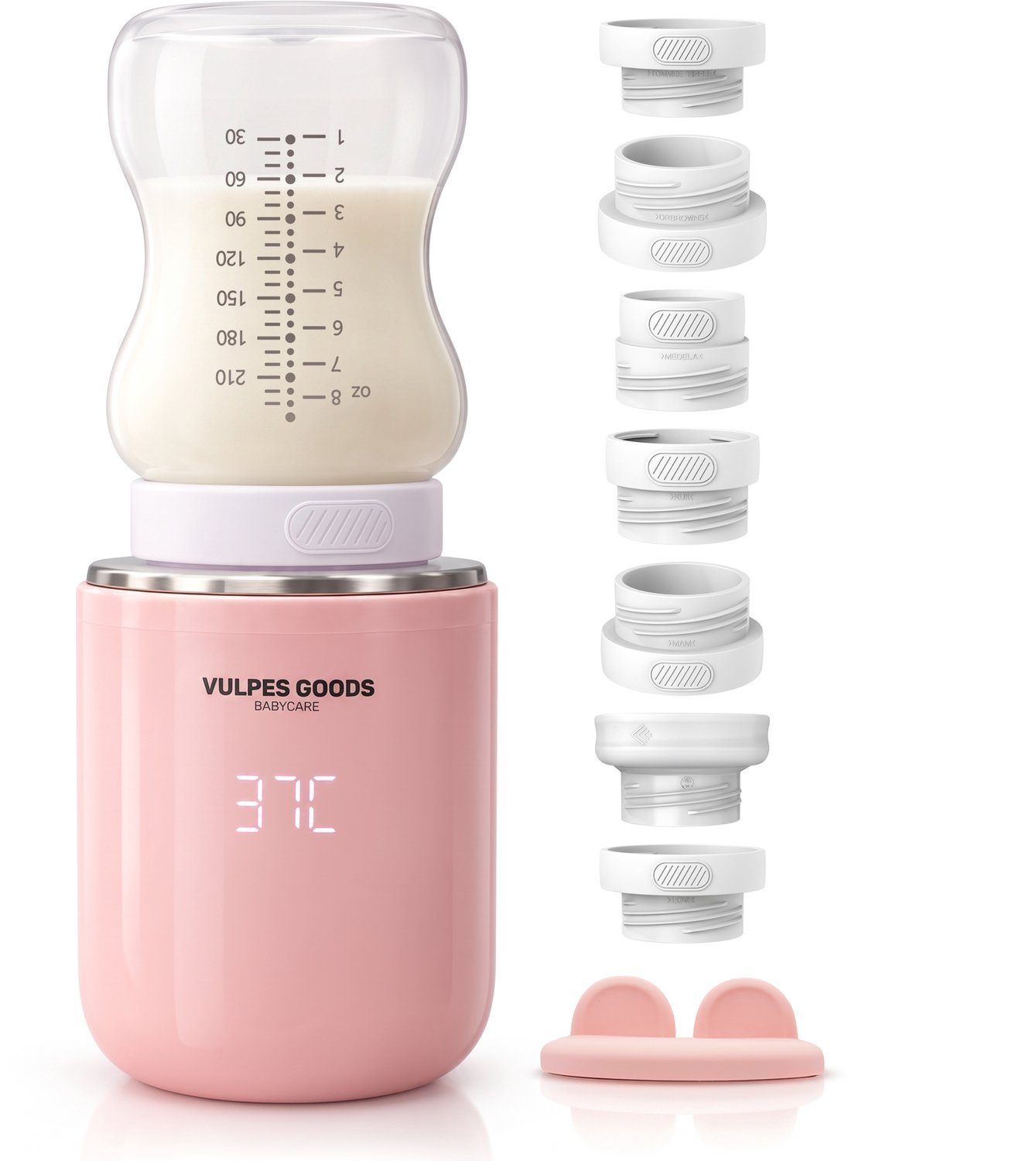 Bol.com Vulpes Goods® BabyCare - Flessenwarmer Onderweg Pro - Draagbare Baby Flessenwarmer - Intelligente Flesverwarmer - 4 Temp... aanbieding