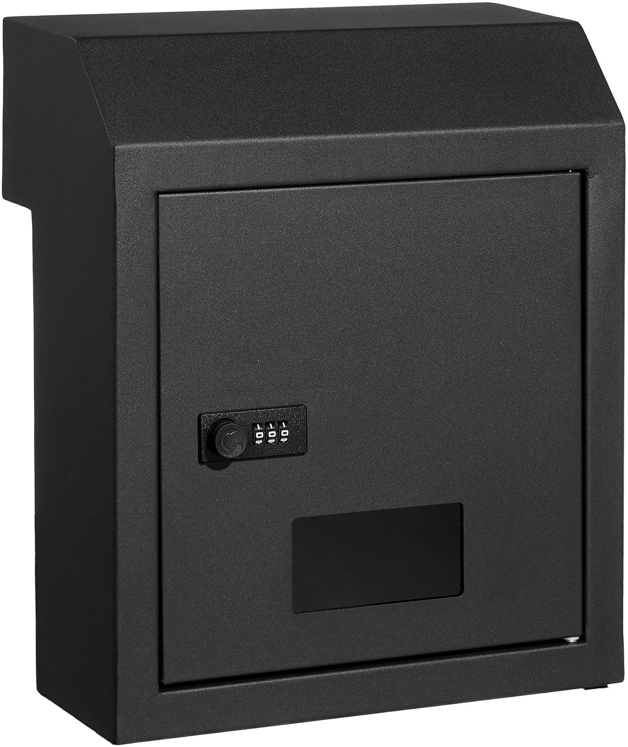 Veya Brievenbus Cijferslot Zwart - Pakketbrievenbus - Sleutelkluis - Stevige post kluis - 36 × 23 × 43 cm - Stevige constructie