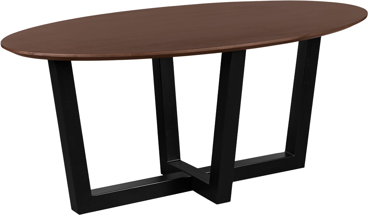 QUVIO Eettafel Sofia - Ovaal - 180x90 cm - W-poot - FSC® gecertificeerd mangohout - Bruin