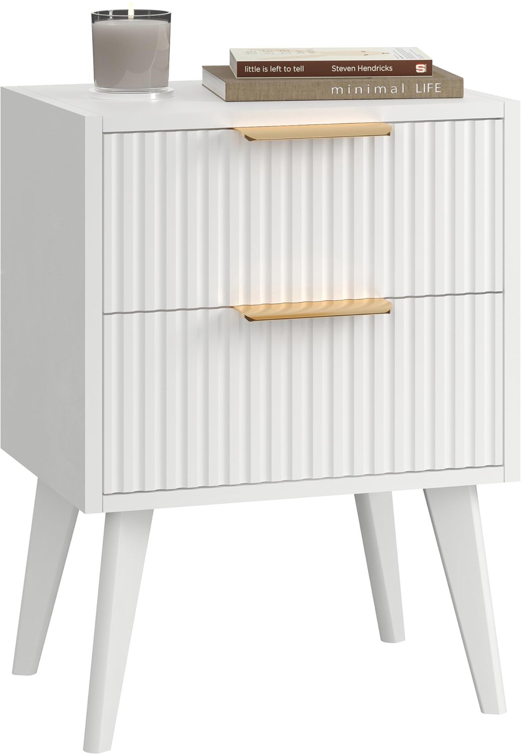 Ribbel Nachtkastje met 2 Lades