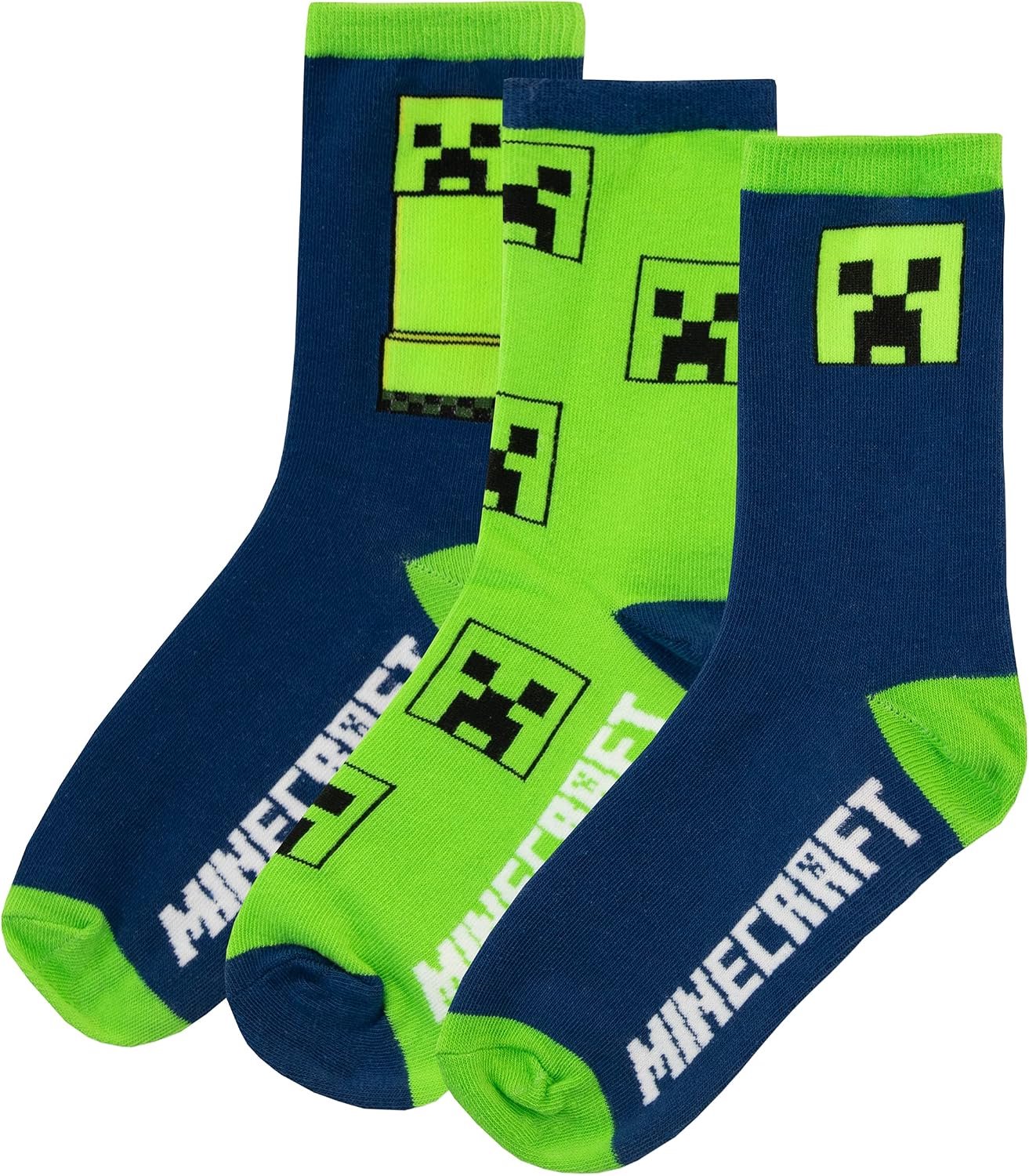 Minecraft Jongens Sokken 3-Pack - Creeper Design