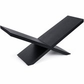 Kroon Boekenstandaard - Dennenhout - X-vormig - Matzwart - Boekenhouder / Boekensteun - Hout - 49×16,5×18 cm