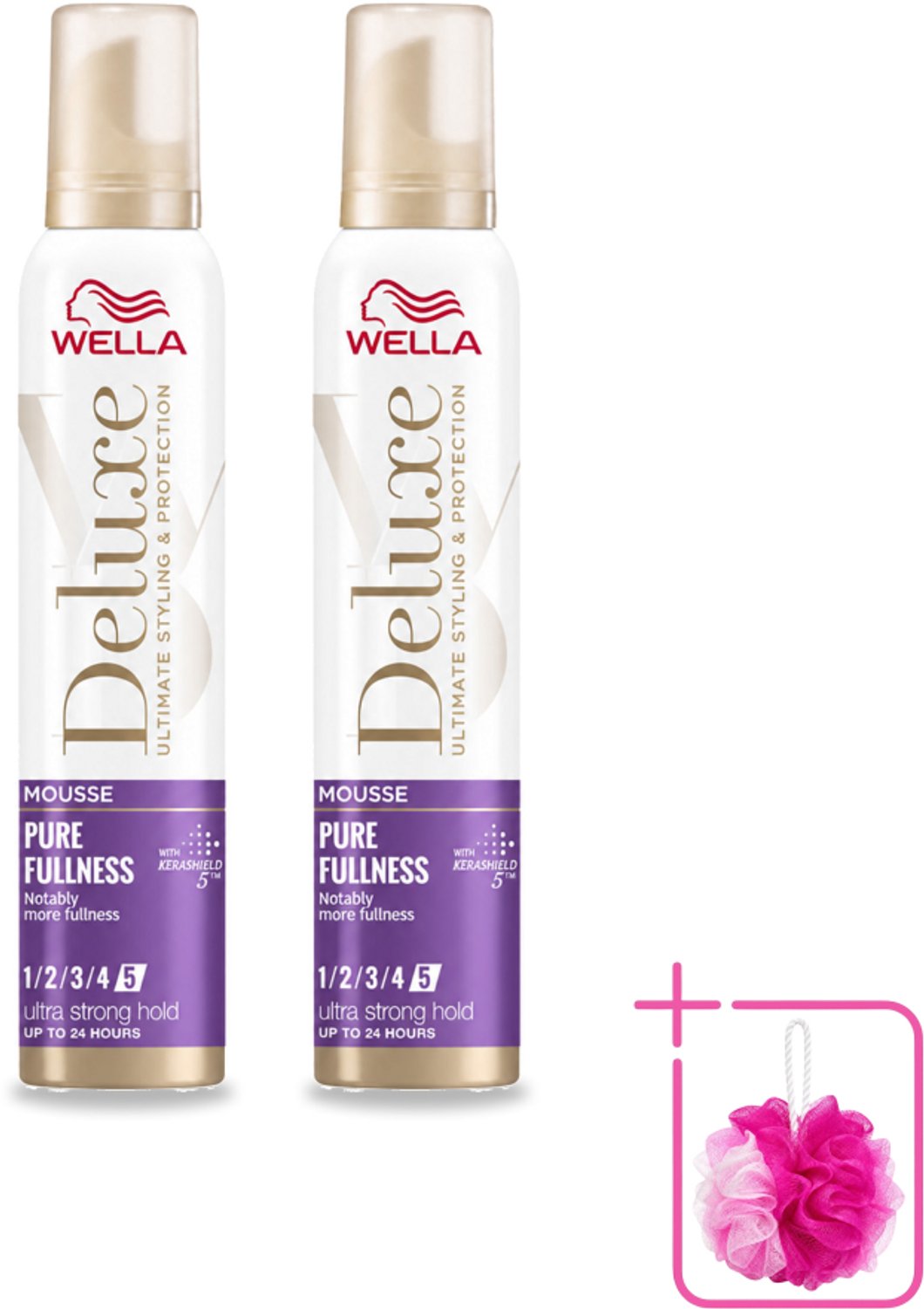 2 x Wella – Deluxe Pure Fullness – Haarmousse – 200 ml - Bulkverpakking - Haarmousse - Douchemop - Volume