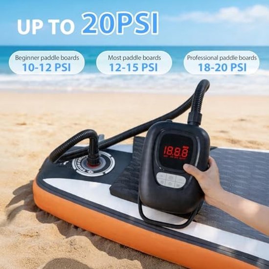 Draagbare Elektrische Pomp voor Paddle Board en Tent — afbeelding 2