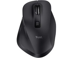 Trust Fyda - Draadloze Muis - Oplaadbaar - Comfortabele Grip - 2400 DPI - Zwart