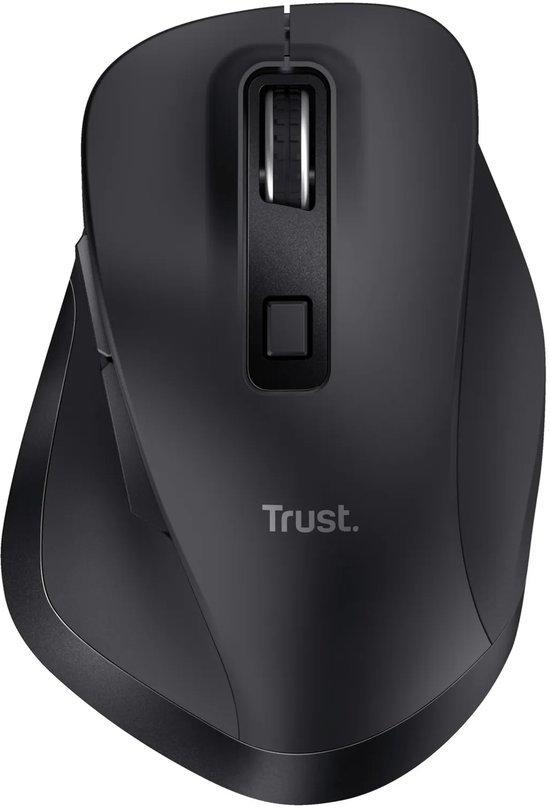 Trust Fyda - Draadloze Muis - Oplaadbaar - Comfortabele Grip - 2400 DPI - Zwart