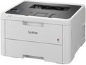 Witte Brother HL-L3240CDW kleurenlaserprinter, zijaanzicht met ventilatieopeningen en een grijs bovengedeelte.