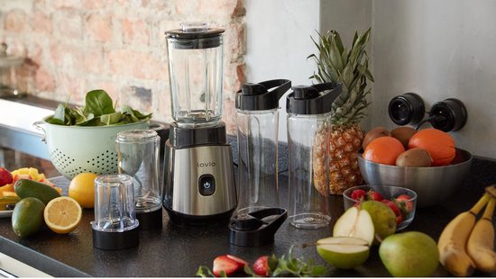 LOVIO LVJBL001 staafmixer, vermogen 500 W, glazen beker van 600 ml, 3 flessen van LOVIO — afbeelding 5