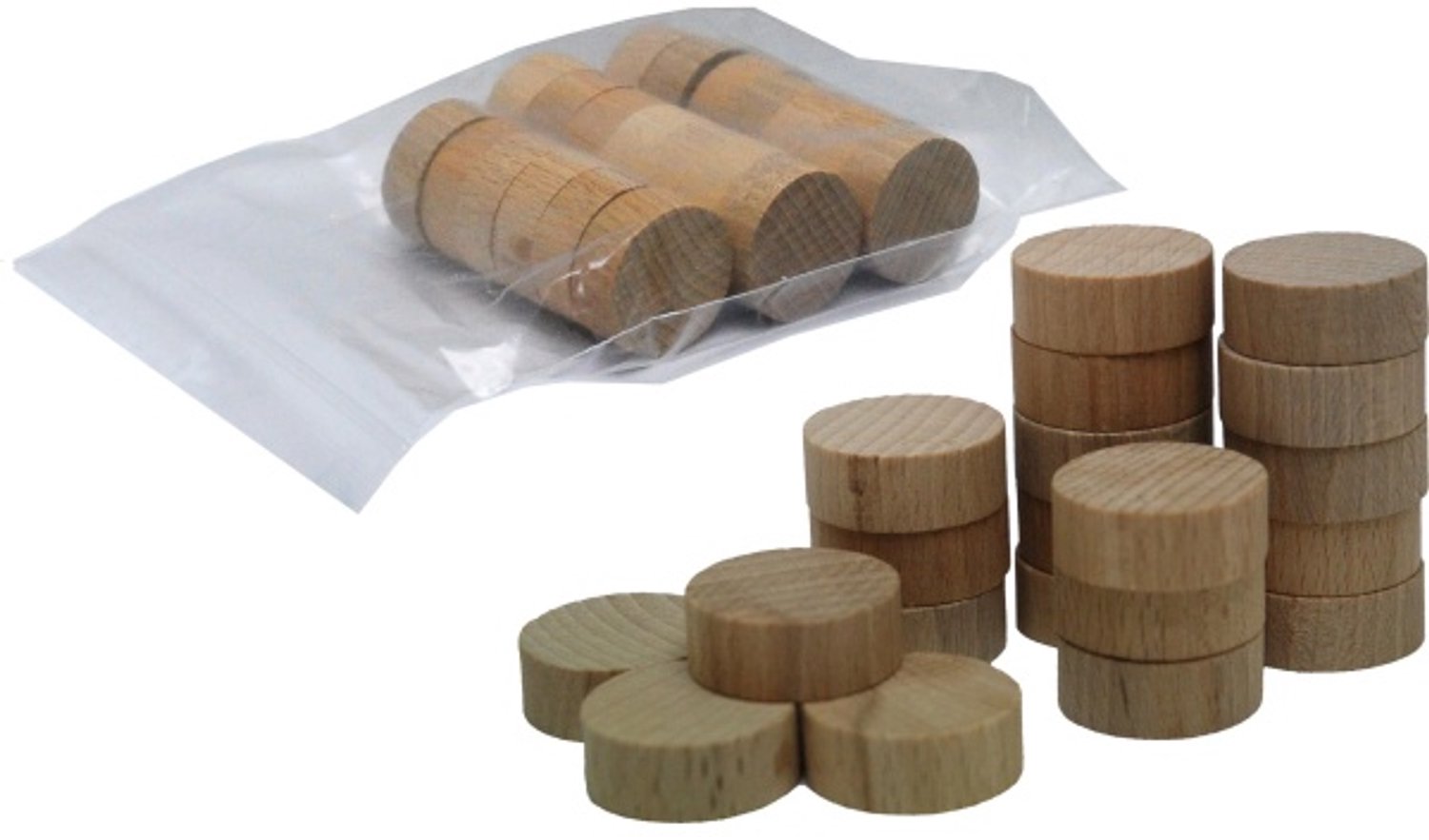 Sjoelstenen Klein 3CM - 24 stuks - Sjoelschijven voor kleine sjoelbak
