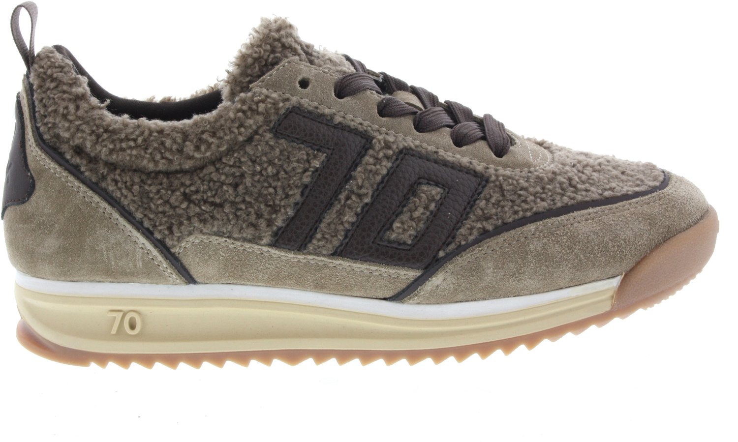 BACK70 Jogger Teddy Sneakers - Leer - Dames - Bruin - Maat 42