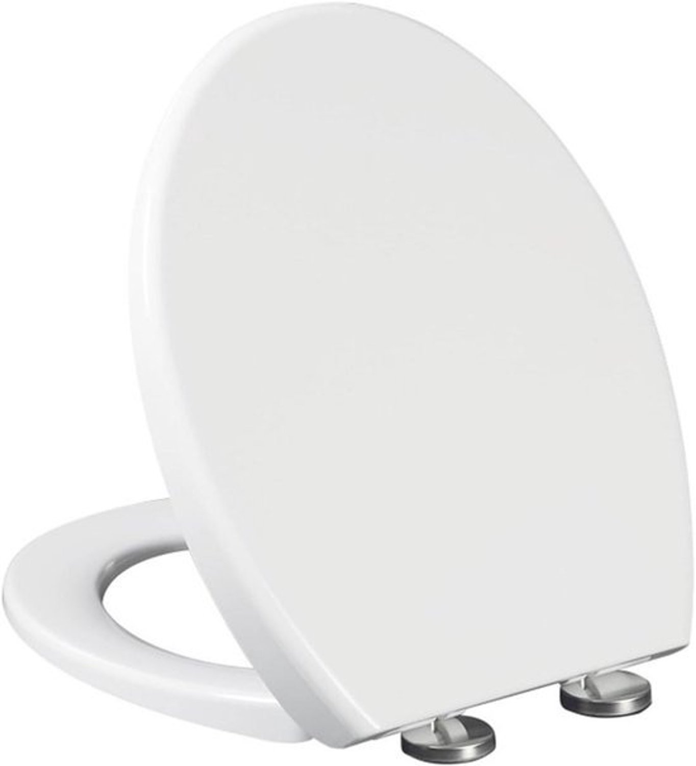 Toiletbril met softclose - Ovaal toiletdeksel - Eenvoudig reinigen - Snel demontabel - 45 x 36 cm - Wit