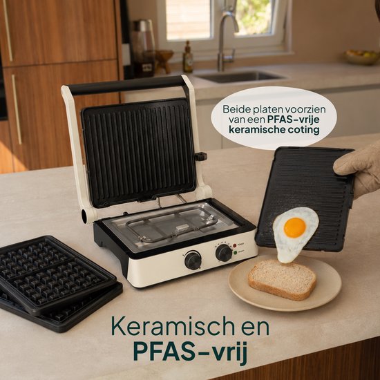 Tosti-ijzer Timer+ Crème — afbeelding 2