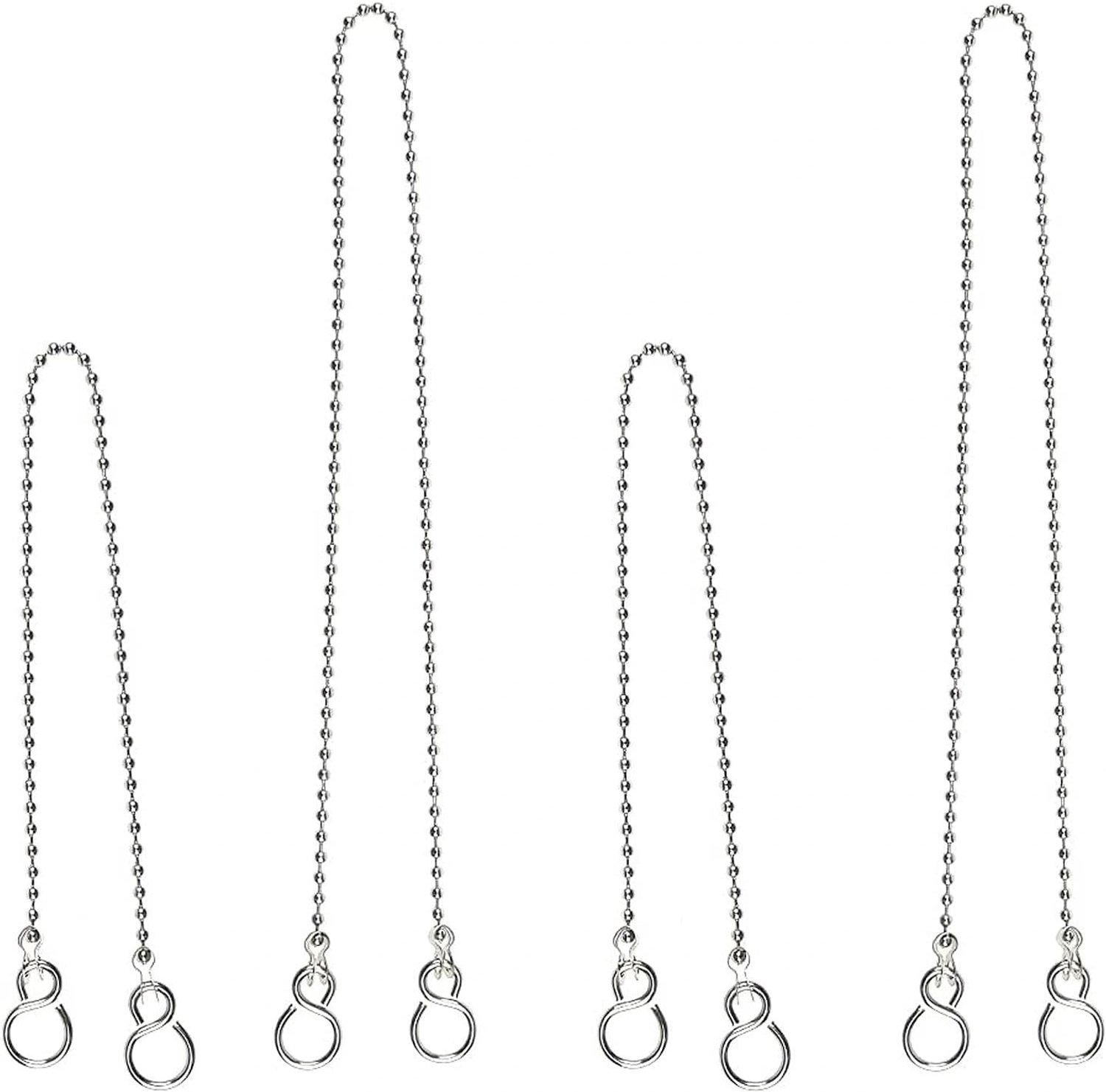 4x RVS Douchegoot Afvoerplug Ketting - 30/45cm - Merkloos