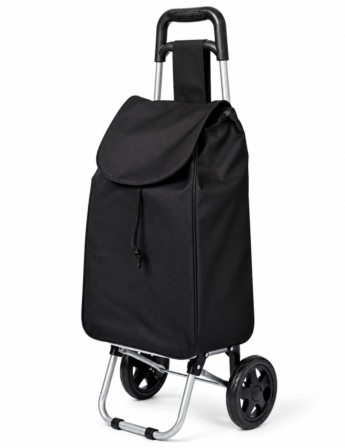 Boodschappentrolley 32L – Opvouwbare Shopping Trolley met 2 Wielen – Tot 20 kg – Zwart
