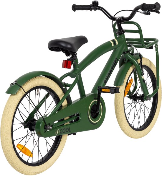 Aventuri 2Cool 3.0 Jongensfiets 18 Inch - Kinderfiets voor 5 tot 7 Jaar - 110-125 cm - Met Standaard - Groen — afbeelding 5
