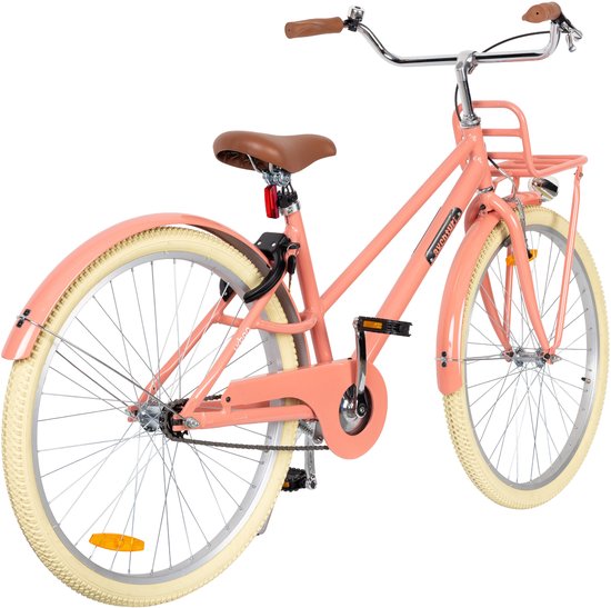 Aventuri Urban Aluminium Meisjesfiets 26 Inch - Kinderfiets voor 10 tot 14 jaar - Met standaard - Zalmroze — afbeelding 3