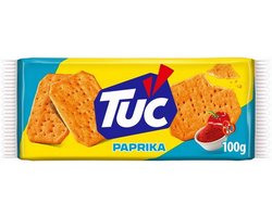 TUC Crackers Paprika - 24 x 100g - Zoutje - Voor de Borrel - Ovengebakken - Zoutjes - Crackers - Snack - Lekker bij de Film