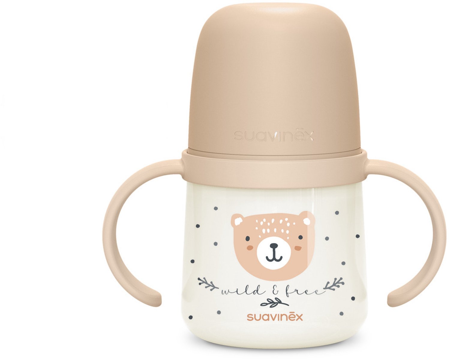 Suavinex Wild & Free Beker Met Handvaten - 150ml - 6Mnd+ - Bruin