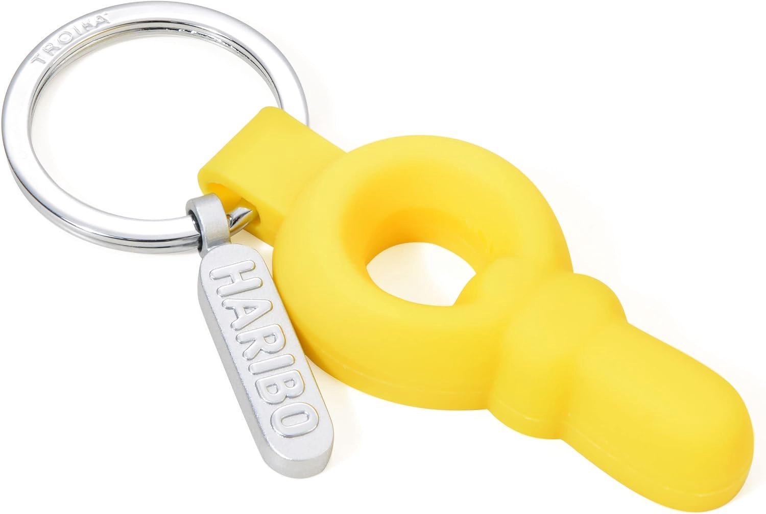Troika Haribo Sleutelhanger - Zilver/Geel Metaal/PVC