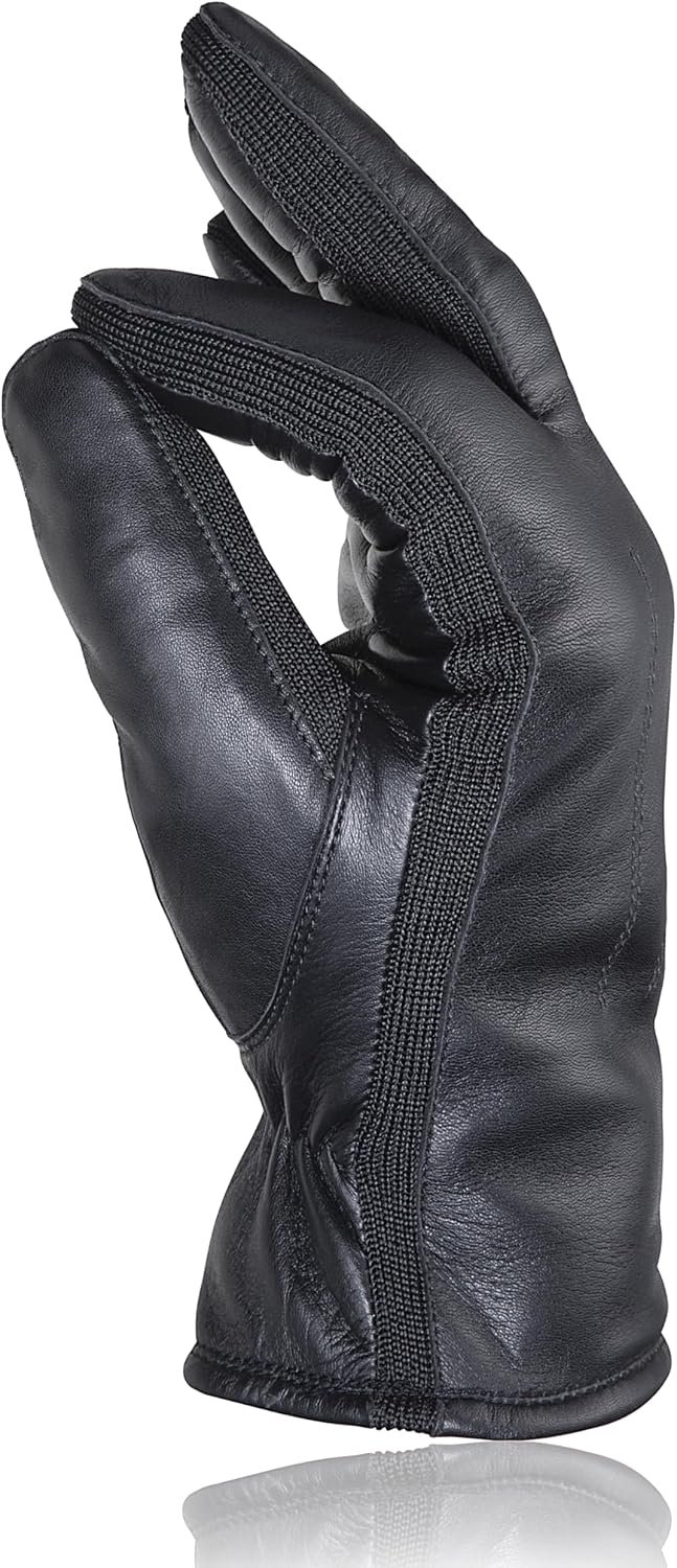 Leren Herenhandschoenen met Textielinzet - Warm & Stijlvol