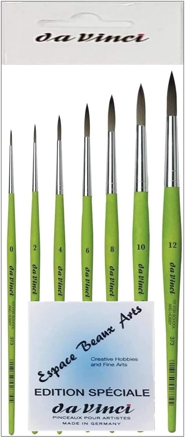 7 Synthetische Ronde Kwasten Set - Maten 0-12