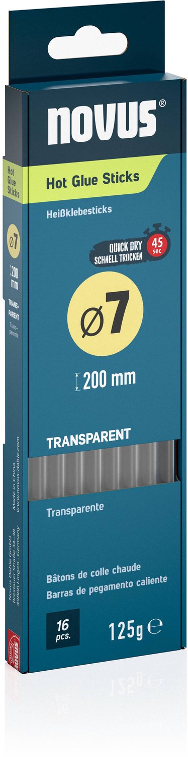 Novus Lijmpatronen 7 mm transparant - 16st