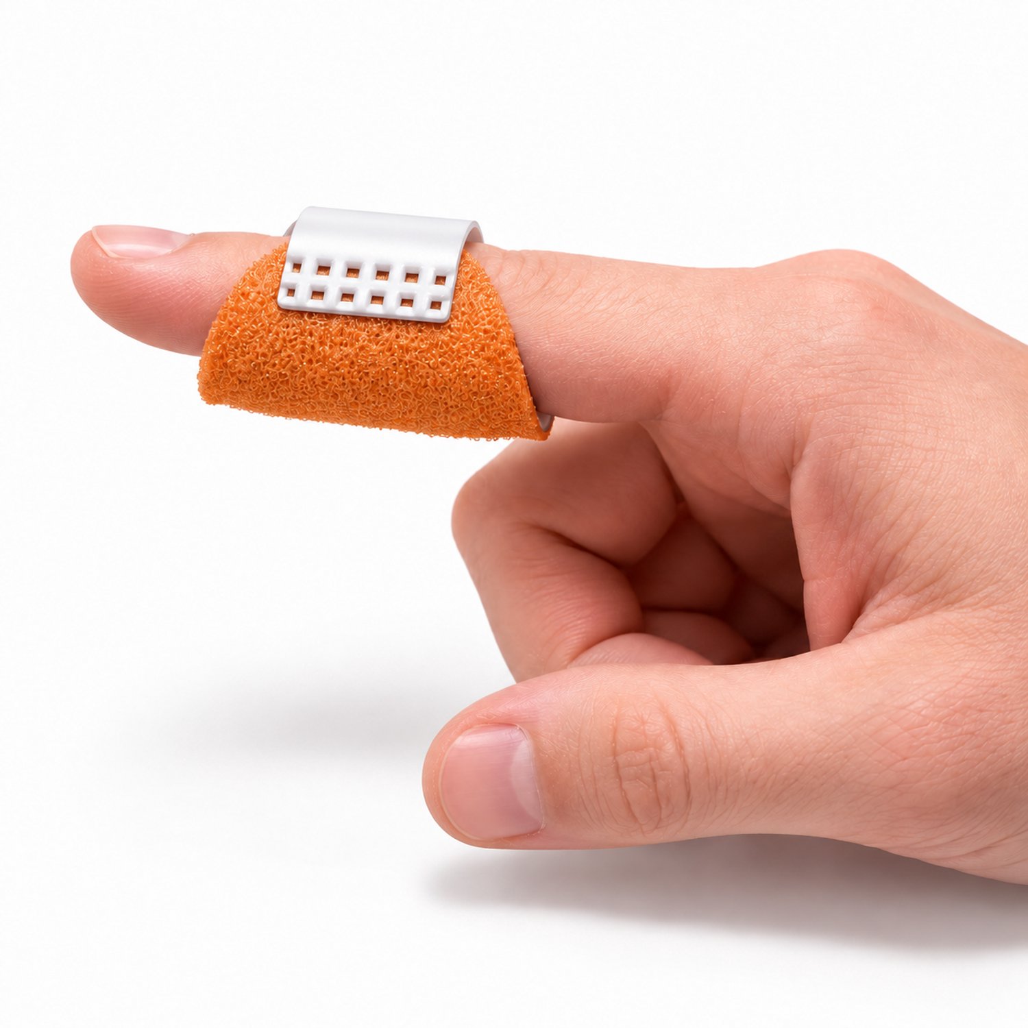 Mini Vingerspalk oranje verkrijgbaar in 7 kleuren - vingerbrace - vingerspalken - vinger splint - mallet vingerspalk - triggerfinger spalk