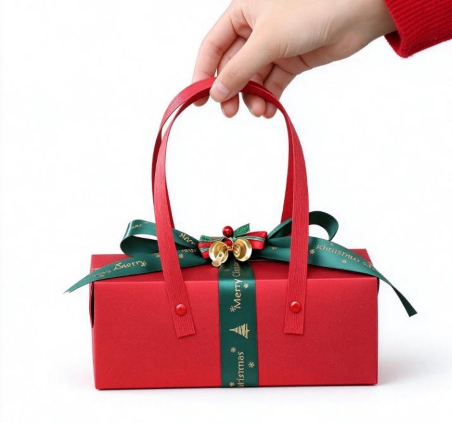 Kerstgeschenkdoos (lege doos met ) – Set van 2 – M-19,5*9,5*7,6 cm – Geschenkdoosje – Klein geschenkdoosje – Verpakkingsdoos – Doosje voor lekkernijen – Decoratieve doos – Geschenkverpakking – Geschikt voor het verpakken van kerstcadeaus, enz.