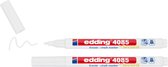 edding 4085 krijtmarker - 2 raamstiften - wit - krijtstift voor borden, ruiten, glas - ronde punt 1-2 mm - afwasbaar - uitwisbaar