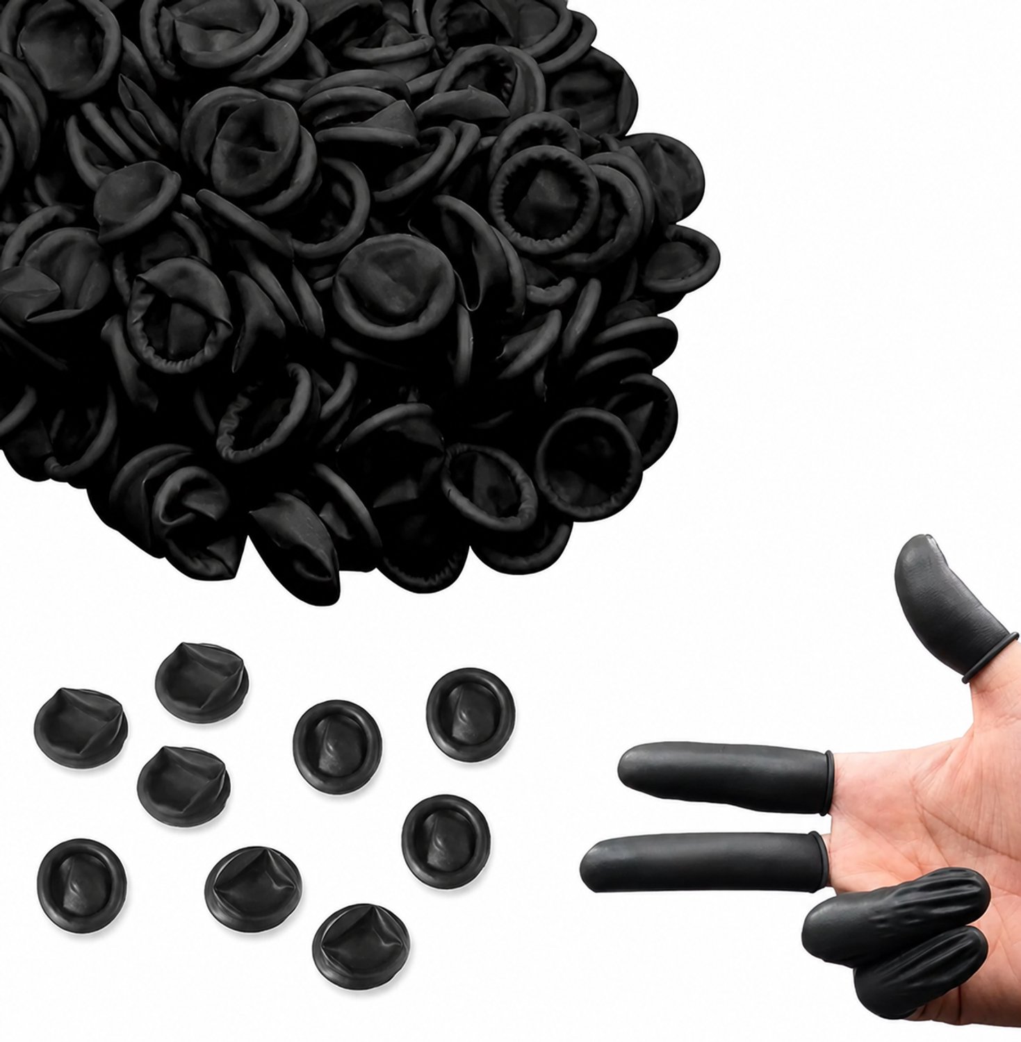 Okado Vingerbeschermers - 100 Stuks - Latex - Zwart