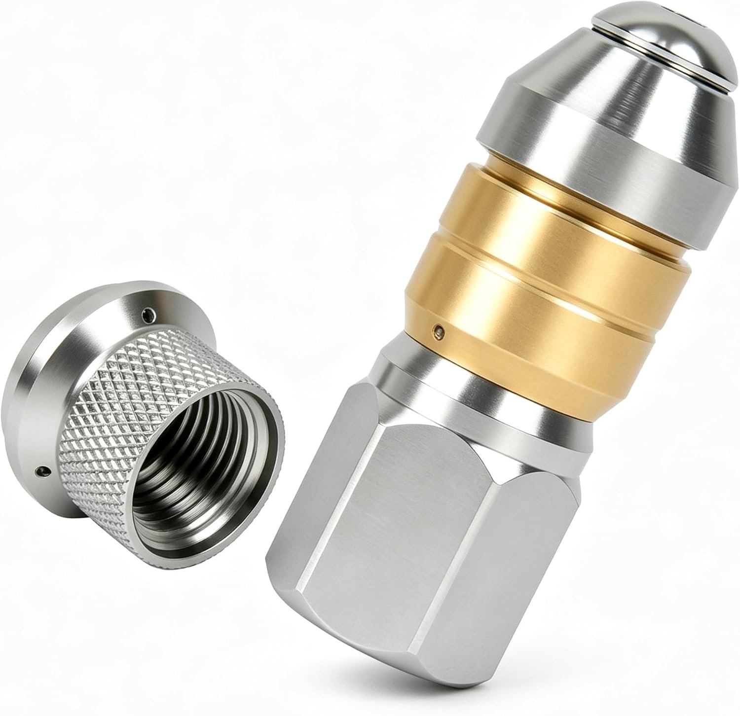 Rioolreinigingskop 1/8 Inch - RVS - vaste en roterende nozzles - effectieve afvoerreiniging - Vemera