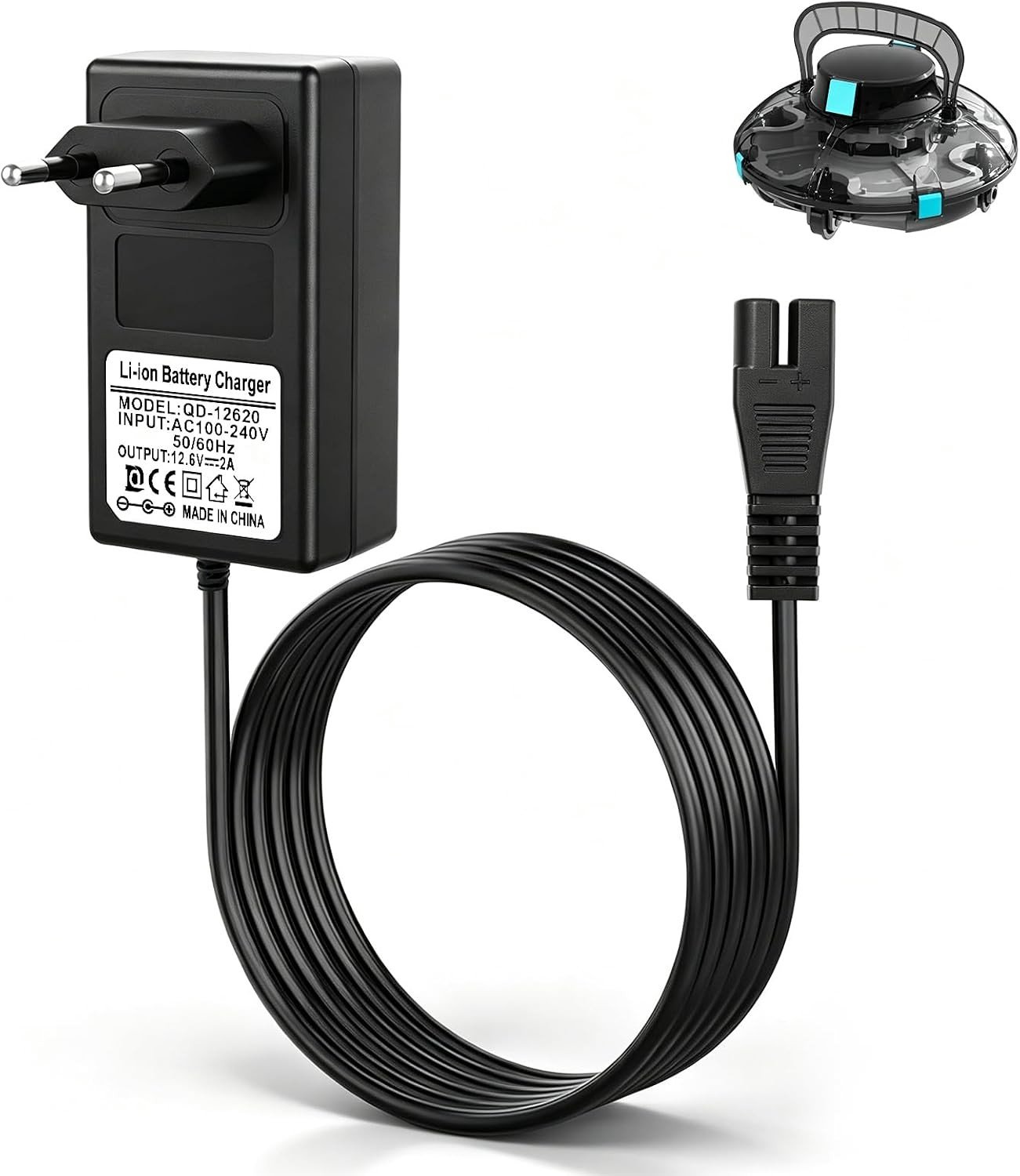Oplader 12.6V voor Robot Zwembadreiniger, 24W Adapter voor Automatische Zwembadrobots, Vervangende Oplader voor Efficiënte Poolreiniging en Onderhoud