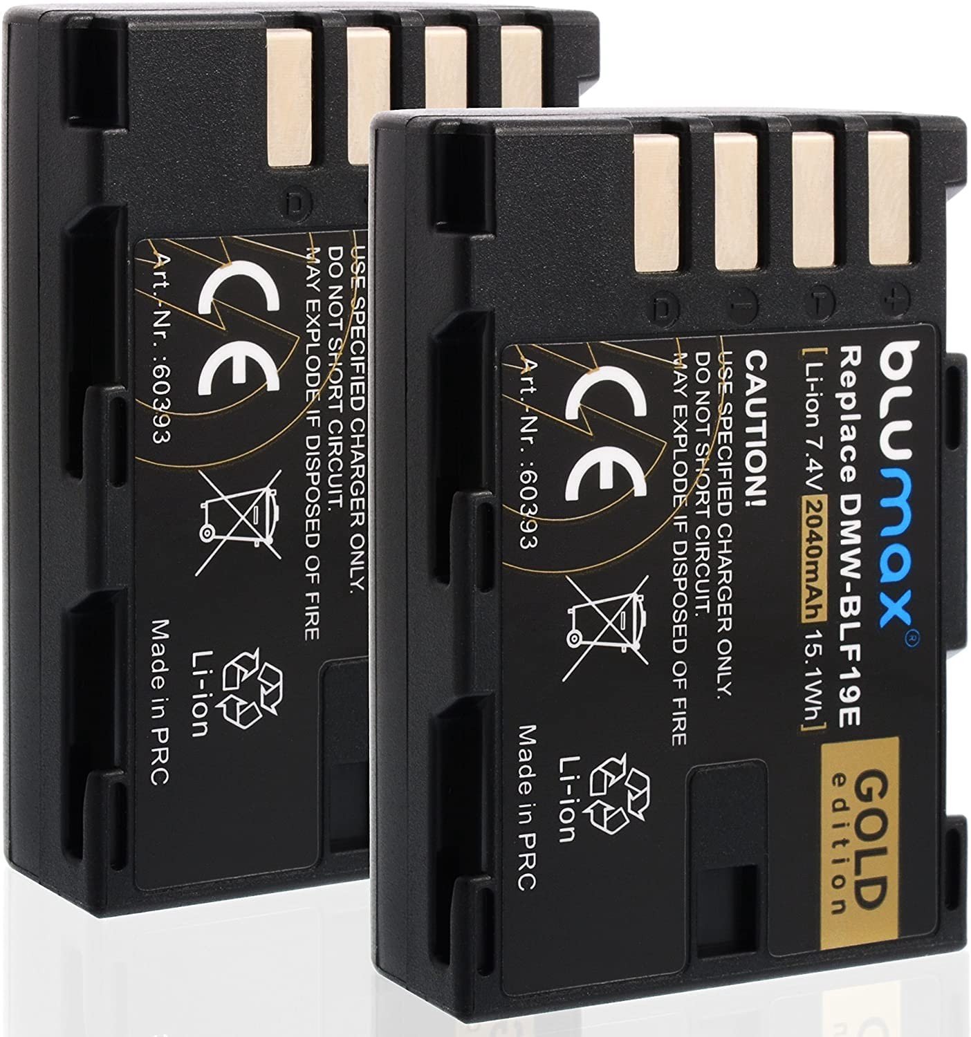 2X Accu's voor Panasonic DMW-BLF19 2040mAh