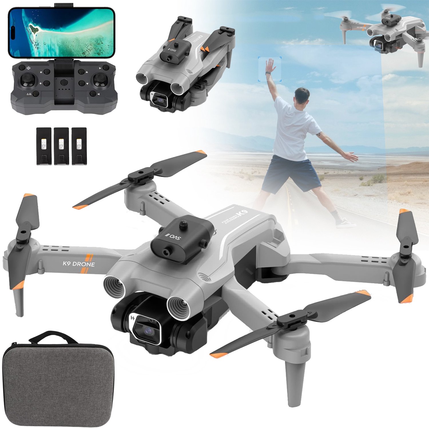 Drone Met 4K HD-Camera - Opvouwbare Mini-RC-Quadcopter - Obstakelvermijding - Voor Volwassenen En Beginners