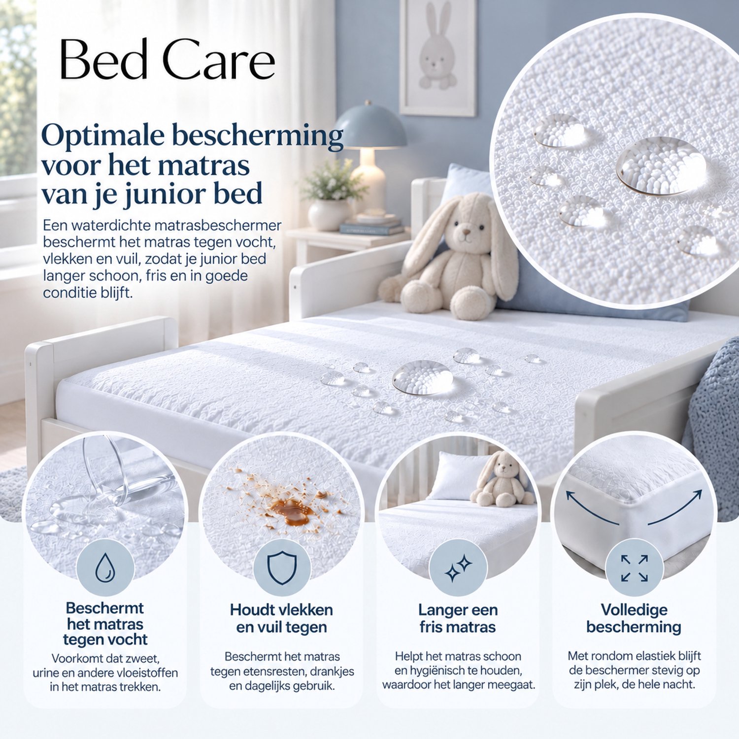 null Bed Care 60x120 Waterdichte Matrasbeschermer - afbeelding 5