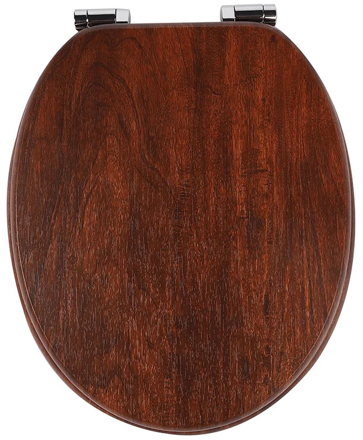 Tremeo Toiletbril Softclose - WC Bril - Bruin Houtlook - MDF Hout - Universeel - Eenvoudige montage - 43x37 cm