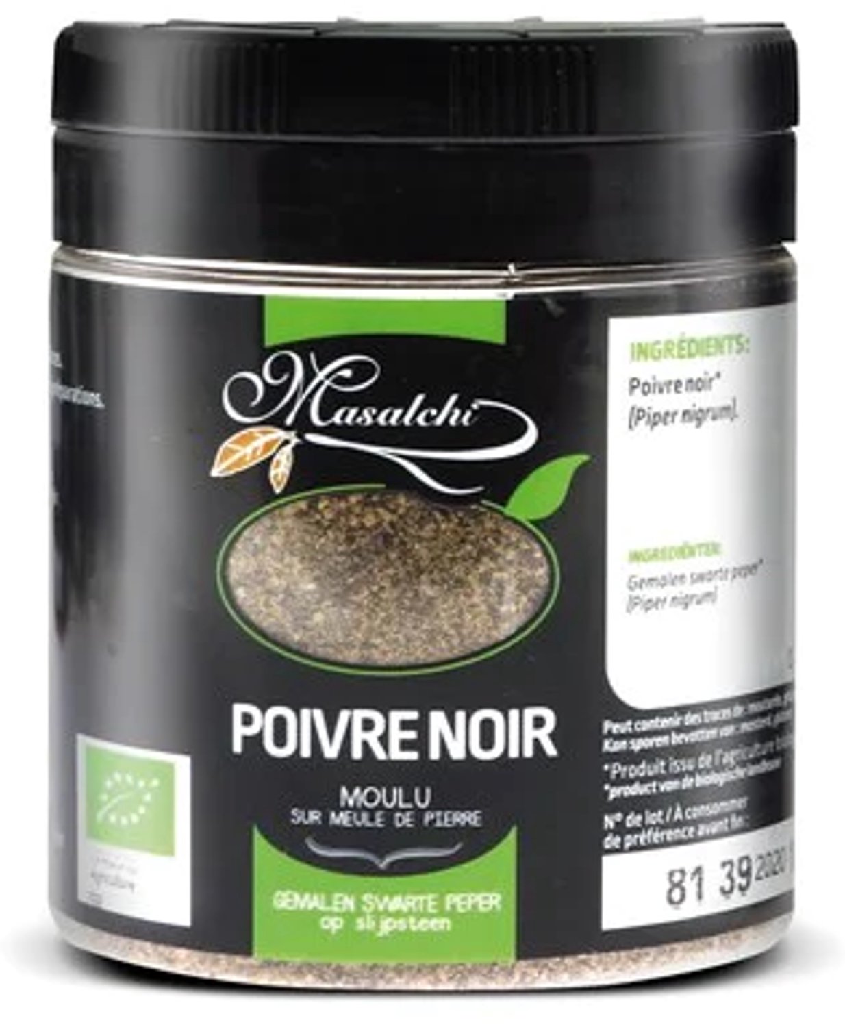 Masalchi Peper Zwart Gemalen Bio (115 gr)