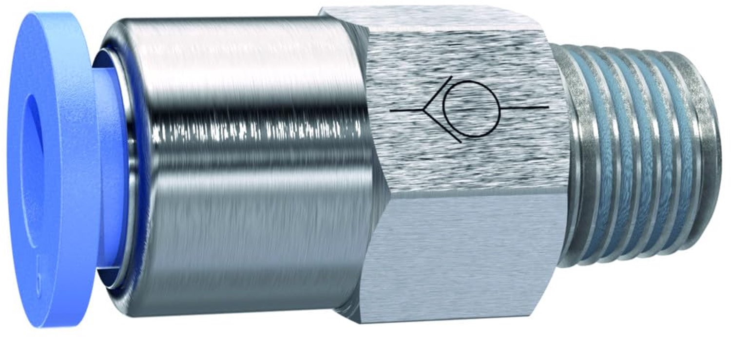 Rechte Keerring, Blauw, R 1/4 A, 1 Stuk
