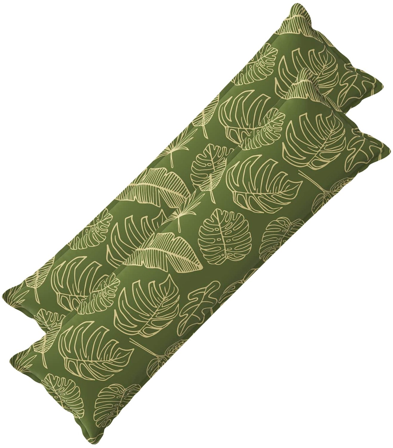 vidaXL Dekenkussen - 2 - st - HOUTEN - Blad - Design - 40 - x - 145 - cm - Polyester Bladontwerp