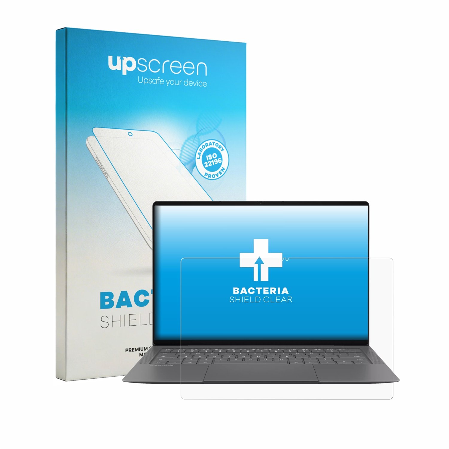 upscreen - Screenprotector voor Asus Googlebook 14 - Folie Beschermfolie transparant antibacterieel
